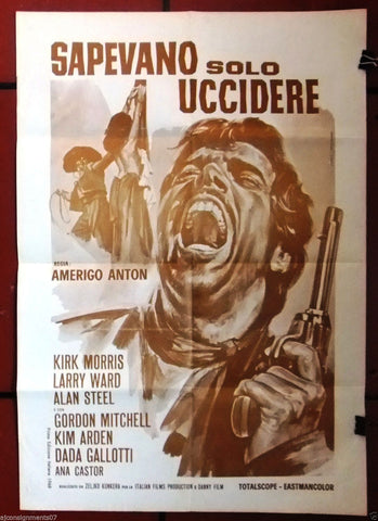 Sapevano solo Uccidere {Kirk Morris} Italian Movie Poster 60s