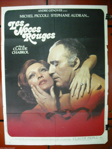 LES NOCES ROUGES {Stéphane AUDRAN}  29"x23" French Movie Poster 1970s