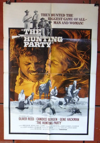 THE HUNTING PARTY (OLIVER REED) 27x41 Original Movie Poster 70s