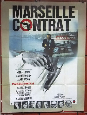 MARSEILLE CONTRAT {MICHAEL CAINE} 47"x63" French Movie Poster 70s