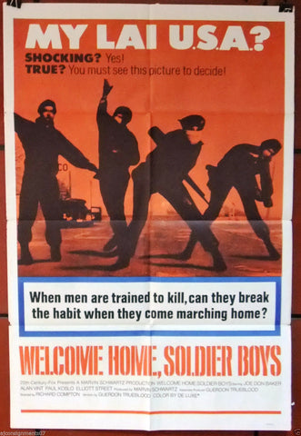 WELCOME HOME, SOLDIER BOYS {Joe Don Baker} 27x41 Original U.S. Movie Poster 70s
