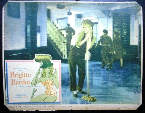 Babette Goes to War {Brigitte Bardot} Original {Set of 4} Lobby Card 60s