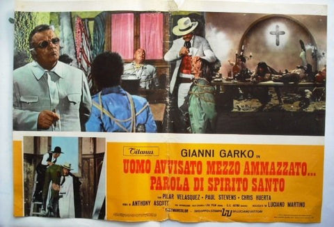 Avvisato Mezzo Ammazzato His Name Was Holy Ghost Western Italian Photobusta 70s