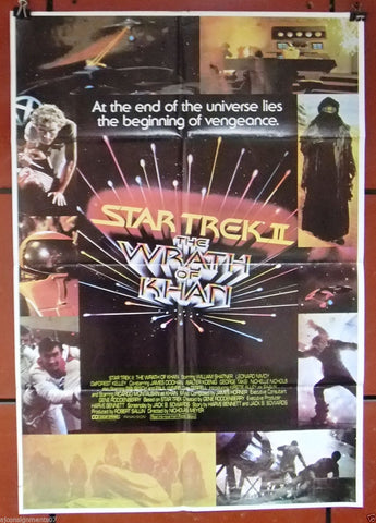 STAR TREK II THE WRATH OF KHAN 39"x27" Lebanese Original Movie Poster 80s