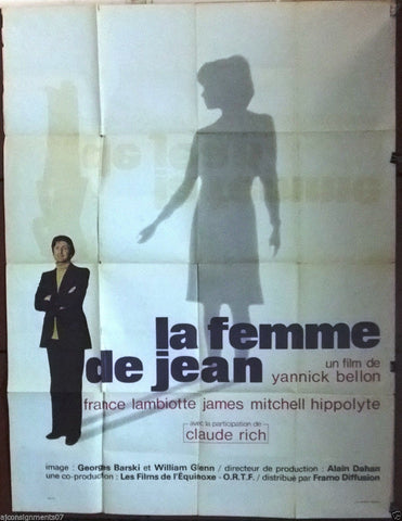 LA FEMME DE JEAN {France LAMBIOTTE} 47"x63" French Movie Poster 70s