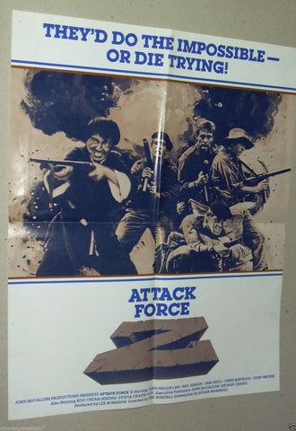 ATTACK FORCE Z {Mel Gibson} Original Movie Programs/Poster 80s