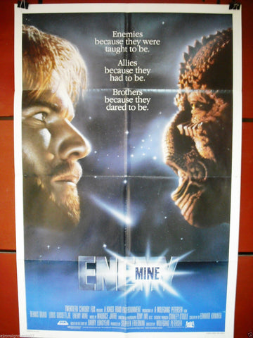 Enemy Mine {Dennis Quaid}  27"x41" Original Movie Poster 80s