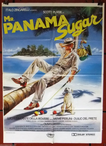 Mr. Panama Sugar {Oliver Reed} Original 40"x27"  Movie Lebanese Poster 90s