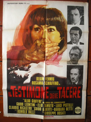 Il Testimone Deve Tacere Italian Movie Poster 70s