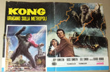 Set of 4x KONG URAGANO SULLA METROPOL ISHIRO HONDA} Italian Movie Lobby Card 70s