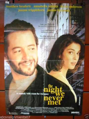 The Night We Never Met {Matthew Broderick} Original Lebanese Movie Poster 90s