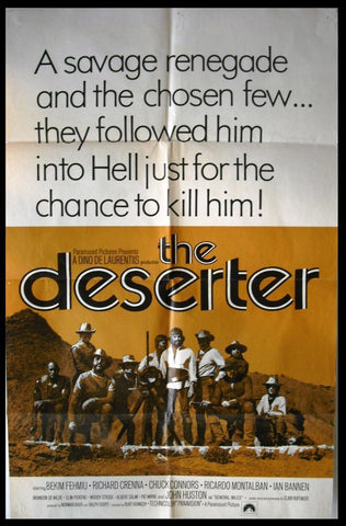 The Deserter {Bekim Fehmiu} Original International Movie Poster 70s