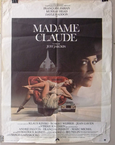 MADAME CLAUDE {KLAUS KINSKI} 24"x33" French Movie Original Poster 70s