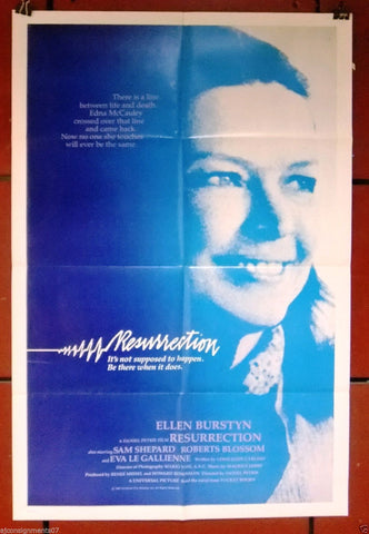 Ressurection {Ellen Burstyn} Original 41x27" Movie Poster 80s