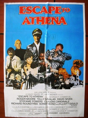 Escape to Athena (Roger Moore) Lebanese Movie Poster 70s