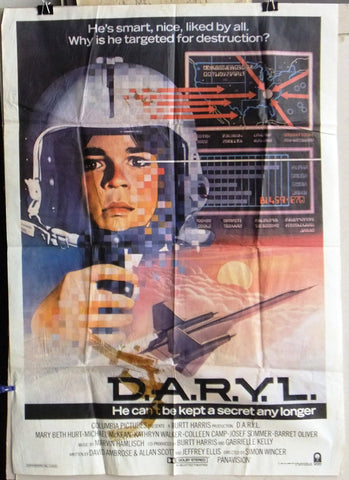 D.A.R.Y.L. {Mary Beth} Lebanese 39x27" Original Movie Poster 80s