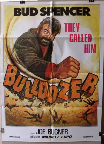 Bulldozer {Bud Spencer} 39x27" Original A Lebanese Movie Poster 70s