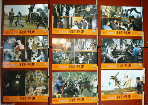-Set of 9- Killer from Above {Carter Wong} Rare Kung Fu Film Lobby Card 1970s