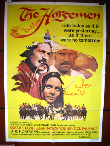 The Horsemen (Omar Sharif) Original Lebanese 40x27" Movie Poster 70s