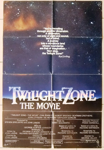 Twilight Zone: The Movie {Vic Morrow} Original 41x27" U.S. Movie Poster 80s