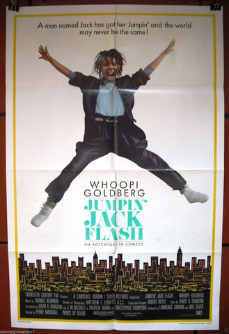 Jumpin' Jack Flash {Whoopi Goldberg} 27"x41" Original Movie Poster 80s