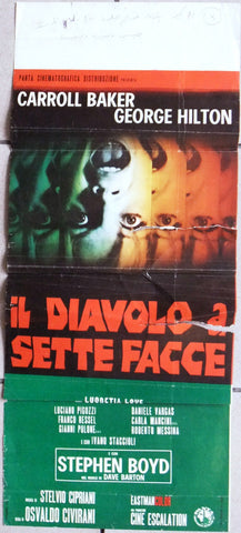 il Diavolo a Sette Facce (Carroll Baker) Italian Film Locandina Poster 70s