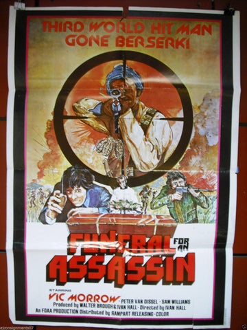 Funeral for an Assassin (Vic Morrow) Original Lebanese Movie Poster 70s