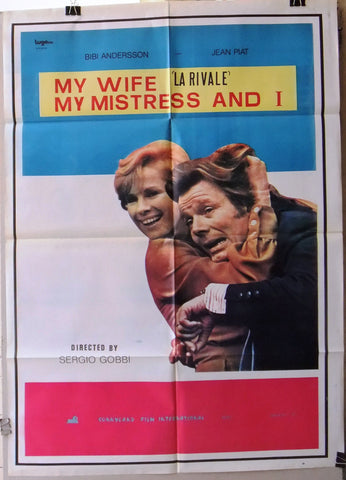 My Wife My Mistress and I,  La Rivale  27x39" Lebanese Original Movie Poster 70s