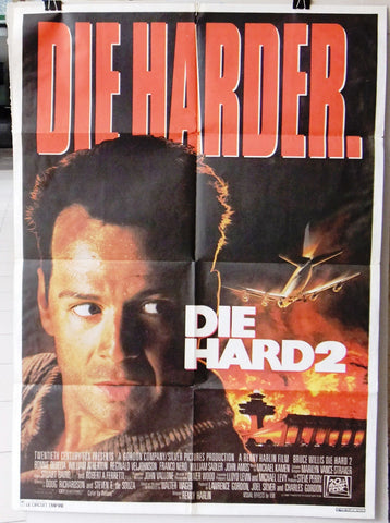 DIE HARD 2 BRUCE WILLIS Original Lebanese Movie Poster 80s