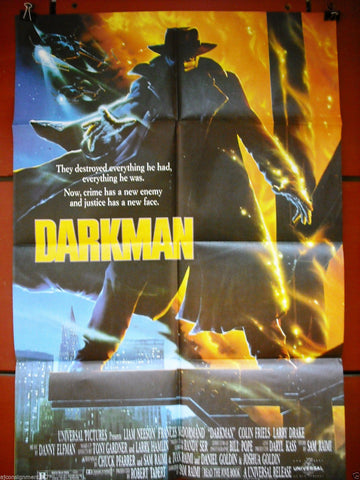 Darkman {Liam Neeson} 40x27" Original Lebanese Movie Poster 90s