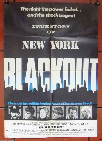 Blackout {Belinda Montgomery} 40x27 Original Lebanese Movie Poster 70s