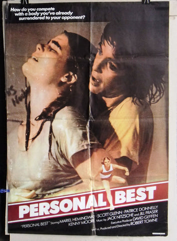 Personal Best, MARIEL HEMINGWAY Lebanese 39x27" Original Movie Poster 80s