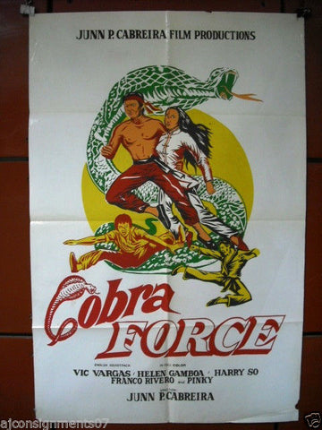 Cobra Force, Kamandag ng Cobra {Vic Vargas} Original Movie Poster 70s