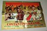 (Lot of 6) COSTANTINO IL GRANDE {Cornel Wilde} Italian Movie Lobby Card 60s