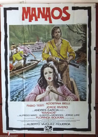 MANAOS {Fabio Testi} Original Italian 2F Movie Poster 1980s