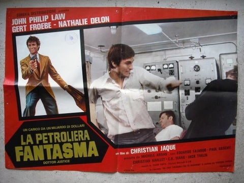 La Petroliera Fantasma Style B Vintage Italian Movie Lobby Card 70s