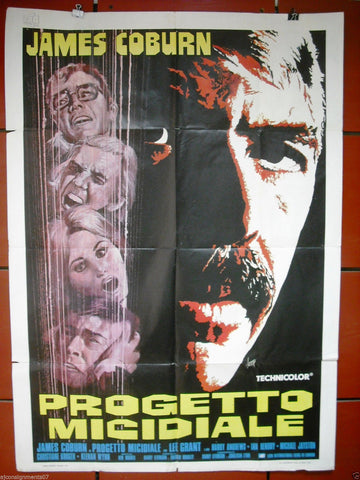 PROGETTO MICIDIALE {James Coburn} Italian 2F Movie Poster 70s