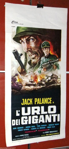 L'URLO DEI GIGANTI (JACK PALANCE) Italian Film Poster Locandina 60s