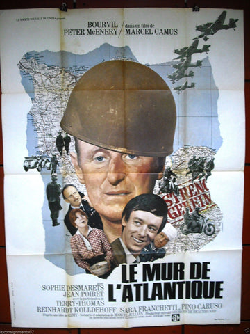 MUR DE L'ATLANTIQUE  {Peter McENERY} 47"x63" French Movie Poster 70s