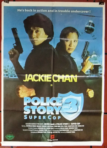 Police Story 3 {Jackie Chan} Original 40"x27"  Movie Lebanese Poster 90s