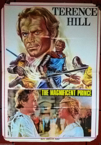 The Magnificent Prince (Terence Hill) Original Lebanese Movie Poster 70s