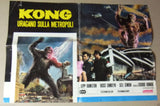 Set of 4x KONG URAGANO SULLA METROPOL ISHIRO HONDA} Italian Movie Lobby Card 70s