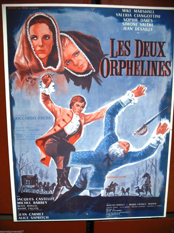 Les Deux Orphelines {Riccardo Freda} French Org. Movie Flyer 60s