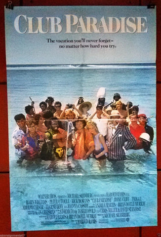 CLUB PARADISE (Robin Williams) 41x27" Original Movie Poster 80s