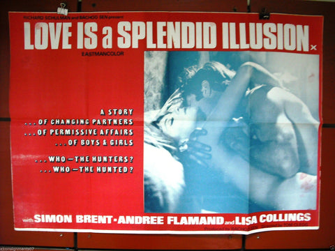 Love is a Splendid Illusion {Simon Brent} Original Lebanese Movie Poster 70s