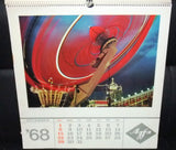 Agfa Vintage Calendar Arabic Incomplete Printed in Germany 1968
