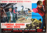 (Set of 8) i lunghi giorni dell'odio GUY MADISON Italian Film Lobby Card 60s