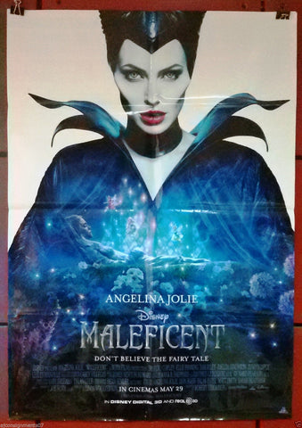 MALEFICENT {ANGELINA JOLIE} Disney Folded 40x27" Original Movie Poster 2000s