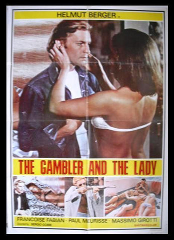The Gambler and the Lady "Helmut Berger" Les voraces Lebanese Movie Poster 70s