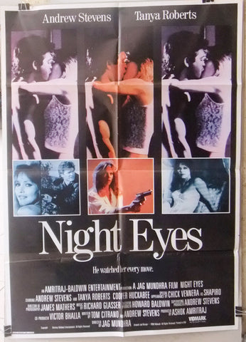 Night Eyes (Andrew Stevens) 39x27" Original Lebanese Movie Poster 90s